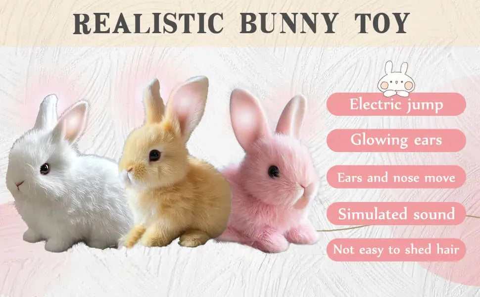 Interactive Plush Bunny with Voice Activation and Touch Response