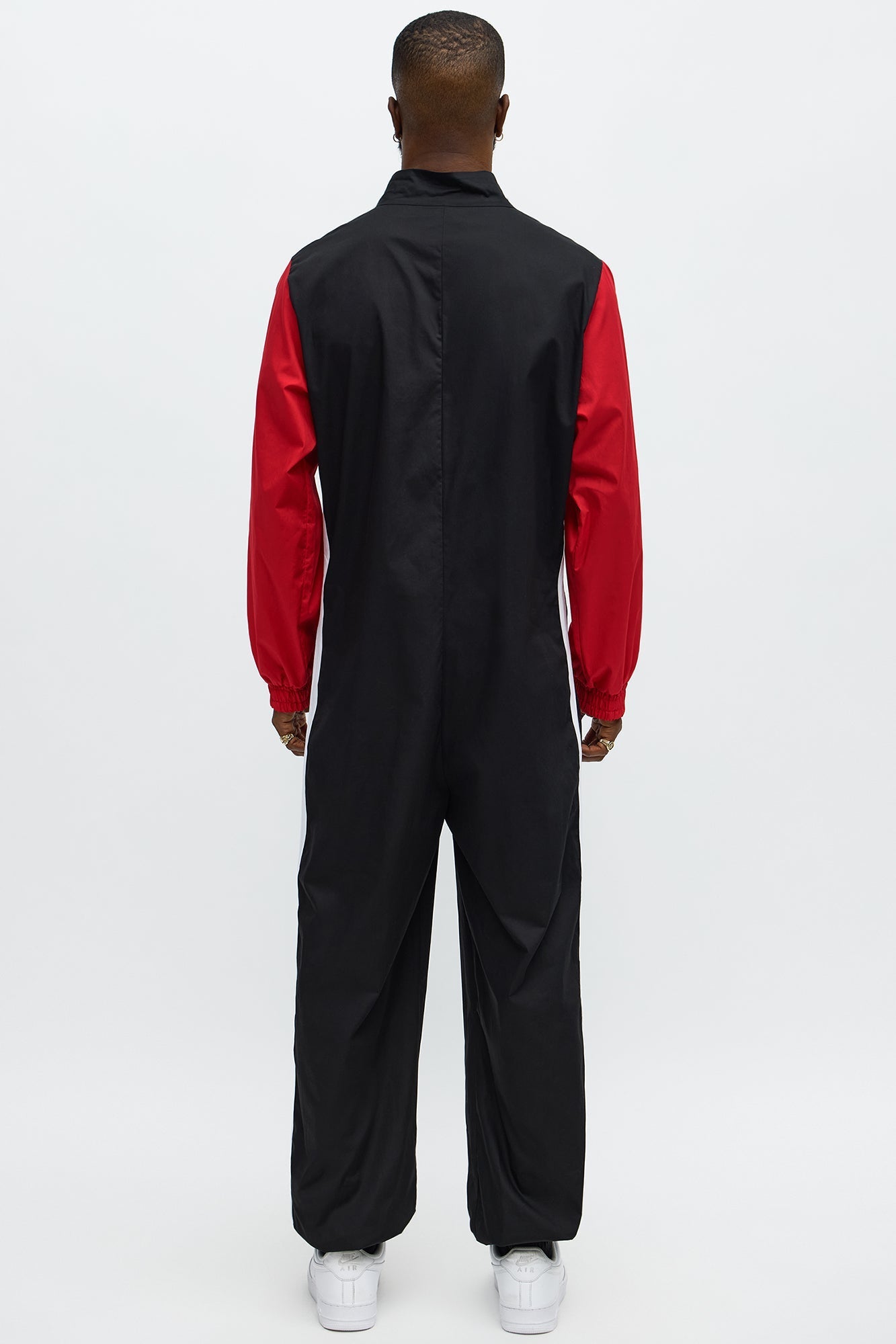 Mens Race Car Driver Costume Jumpsuit with Front Zipper