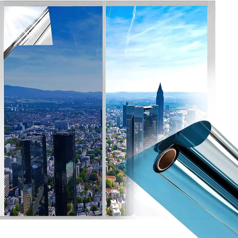 Solar Heat Blocking Window Film with Static Cling and UV Filtration, 15.7x39.4in