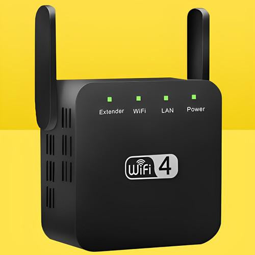 WiFi Range Extender with High-Gain Antennas and Gigabit LAN Port, Dual-Band Coverage
