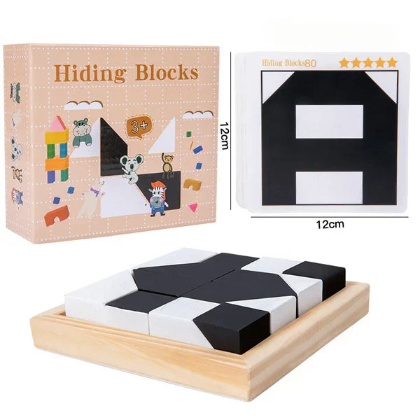 Pocket Sliding Logic Puzzle with Dual Color Tiles and Brain Training