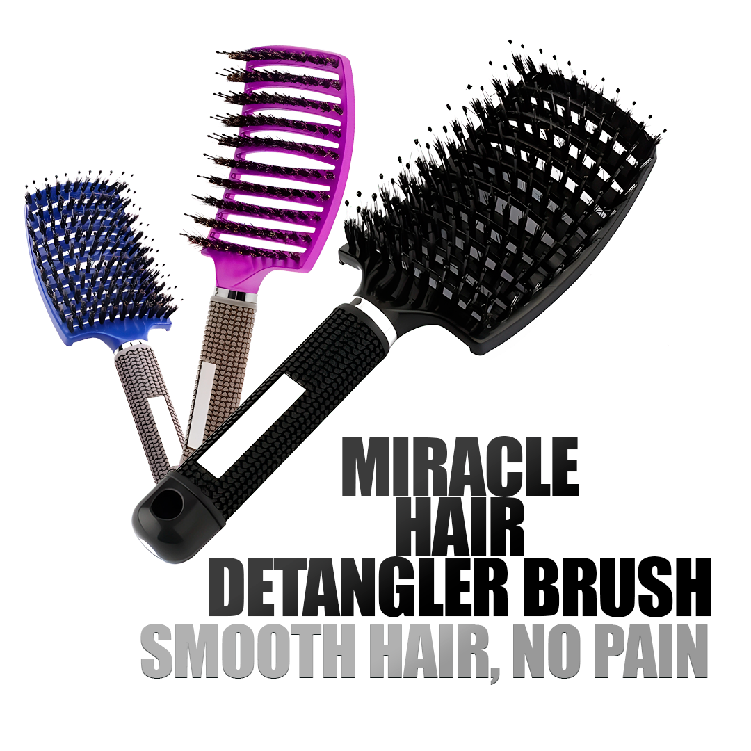 Detangler Brush with Flexible Bristles for All Hair Types