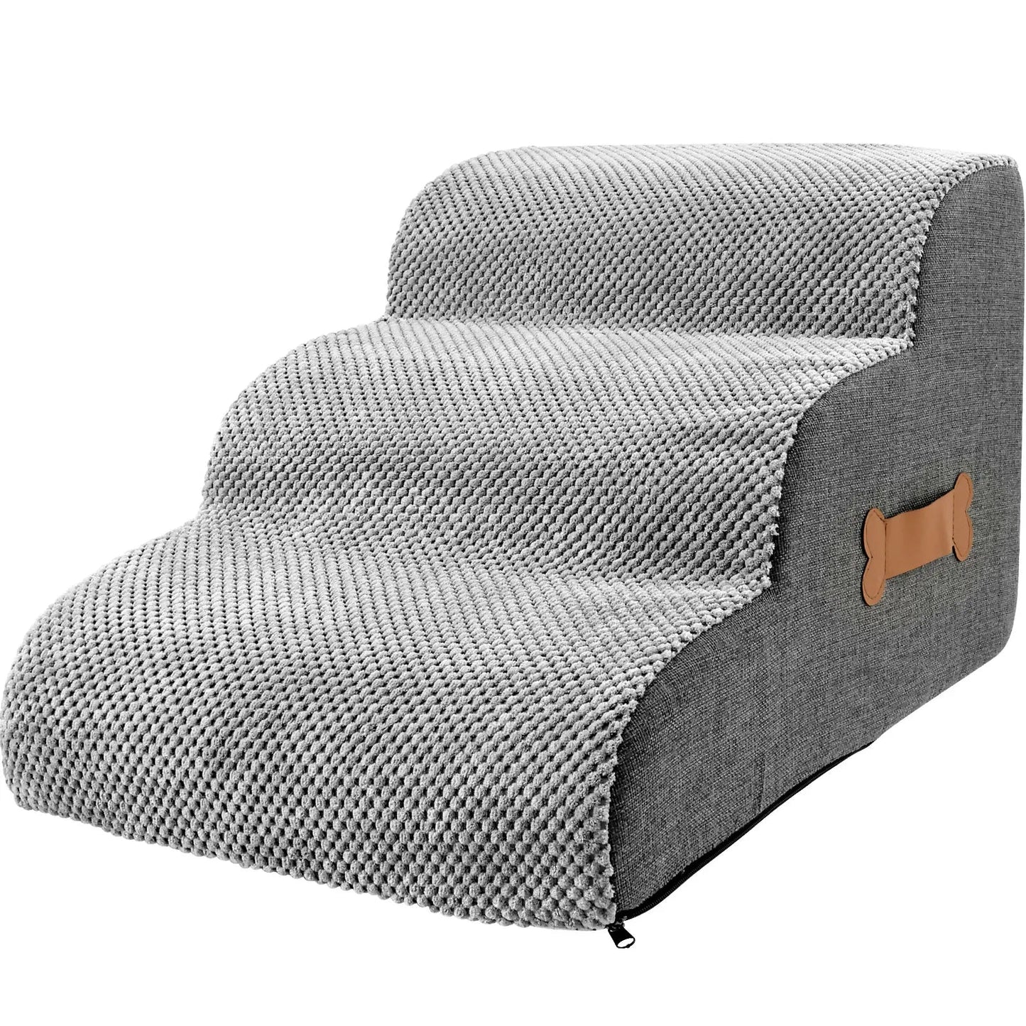 Pet Stairs with High Density Foam and Removable Washable Cover, Gentle Incline