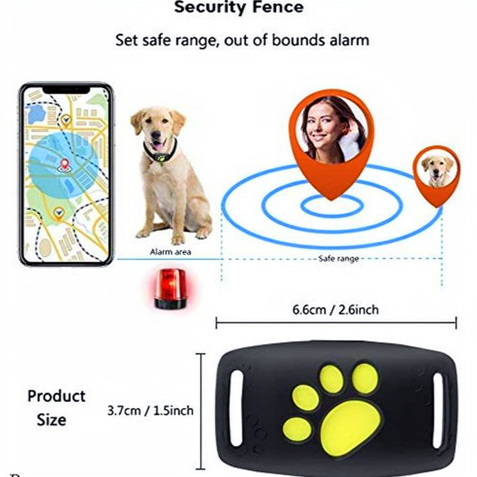 GPS Pet Tracker Collar with App Control and Geo-Fence Alerts for Cats and Dogs