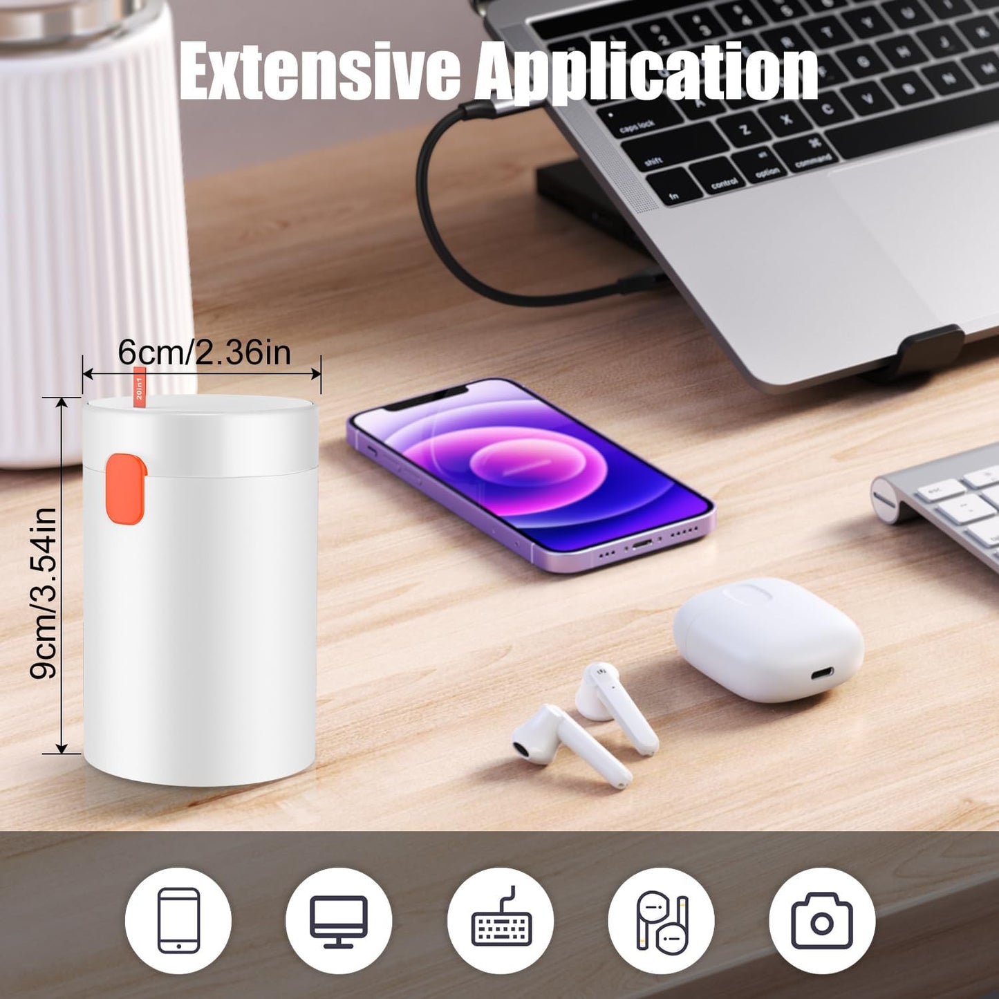 Keyboard and Earbud Cleaning Kit with 20 Tools and Air Blower, Storage Case