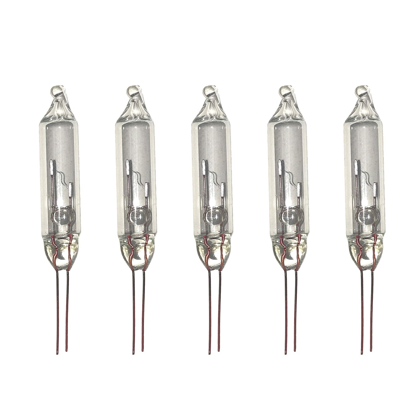 Mini Christmas Light Bulbs with Pinched Base and Clear Glass, 100 Count Pack