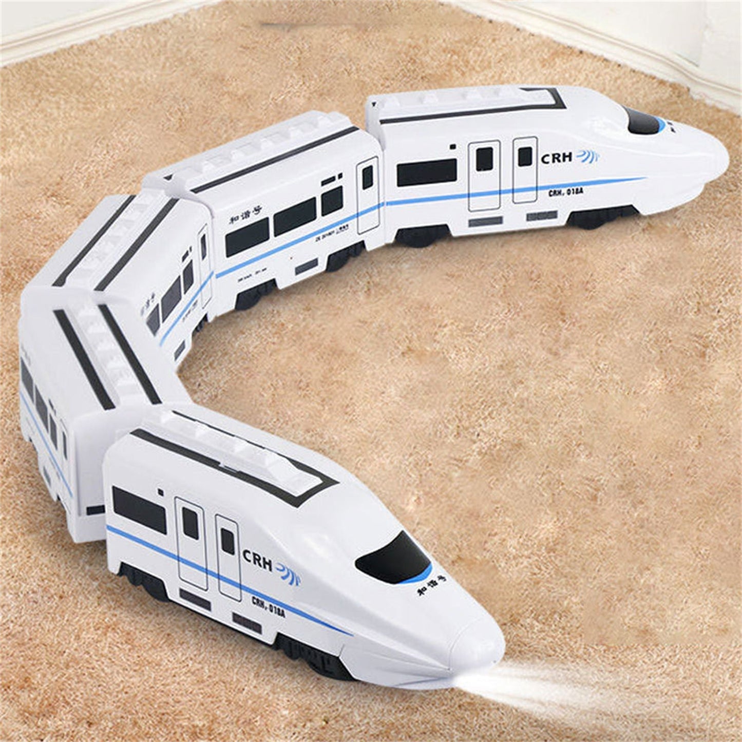 Toddler Pull Train with Linking Carriages and Color Recognition