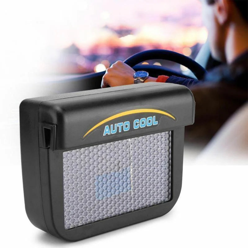 Solar Powered Car Window Vent Fan with Dual Airflow and Auto Daylight Operation