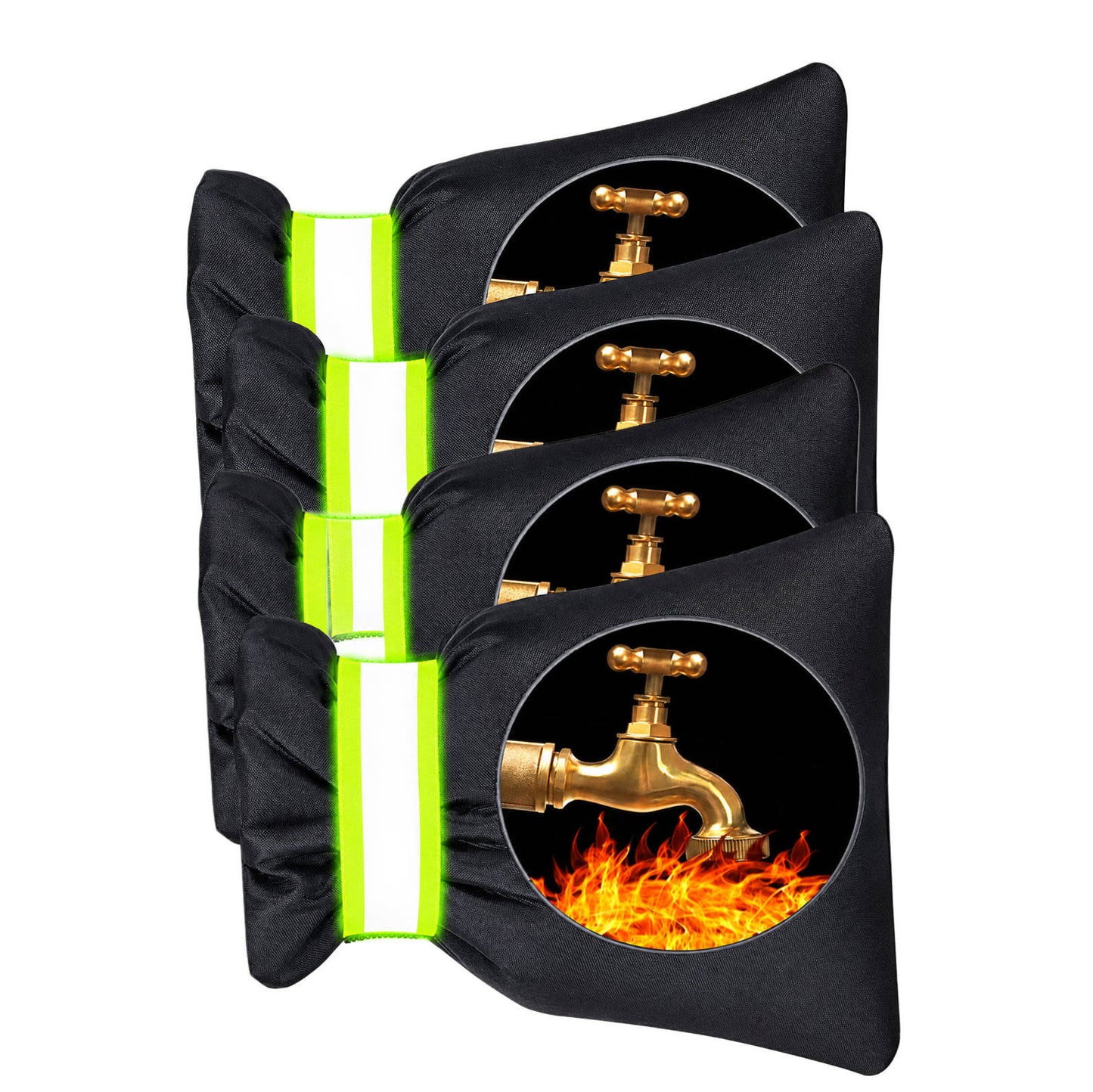 4 Pack Outdoor Faucet Covers for Winter, Insulated Spigot Covers 6.7x8.3 Inch, Waterproof Freeze Protection