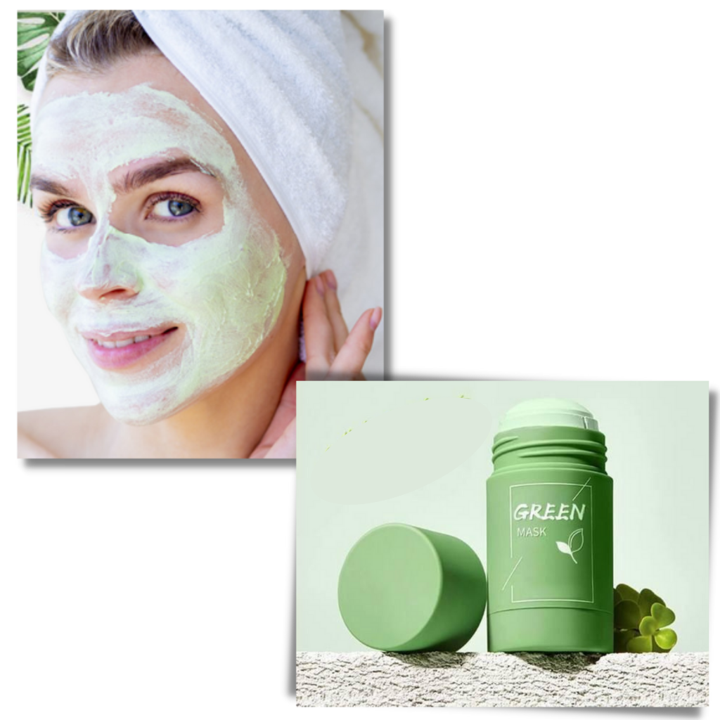 Green Tea Face Mask Stick with Roll-On Applicator and Blackhead Removal