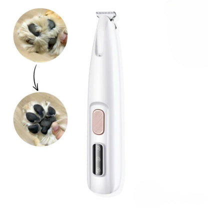 Rechargeable Pet Trimmer with Ceramic Blades and Built-in Light, 35 Decibel Quiet Motor
