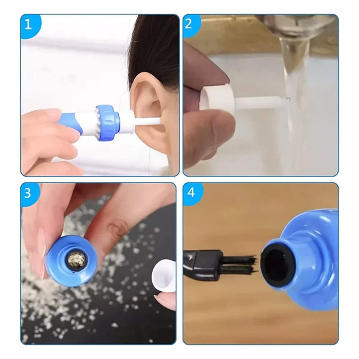 Electric Ear Wax Suction Tool with Medical Grade Silicone Tip and 60-Minute Battery