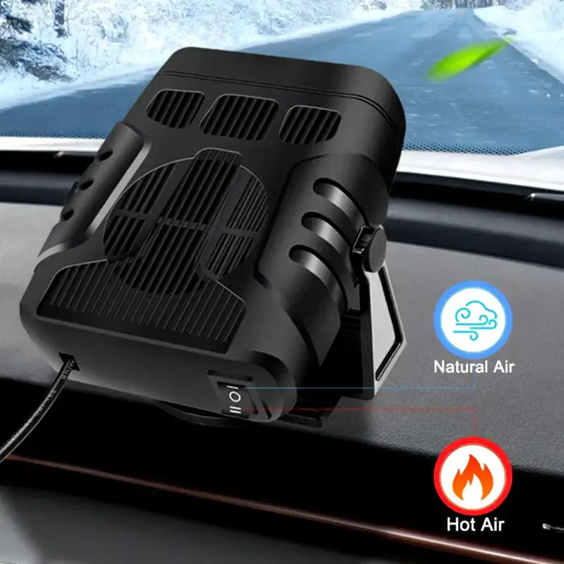Portable Car Heater and Fan with 360 Degree Rotation and Defrost Function