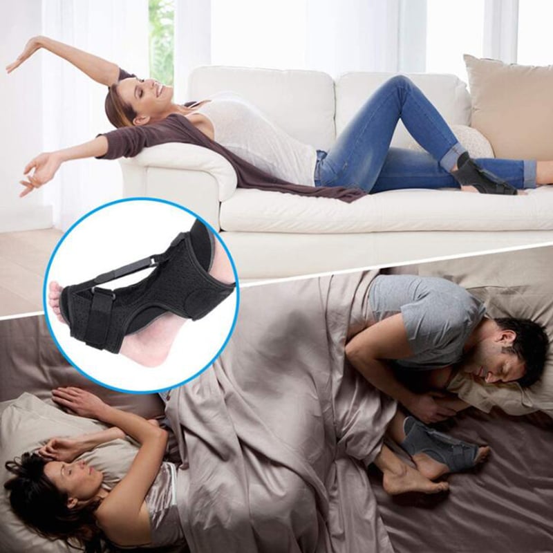 Adjustable Night Splint with Breathable Fabric and Arch Support for Foot Soreness
