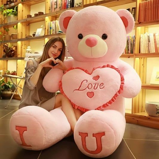 Oversized Plush Teddy Bear Backrest with Machine Washable Cover and Shape Retention Filling