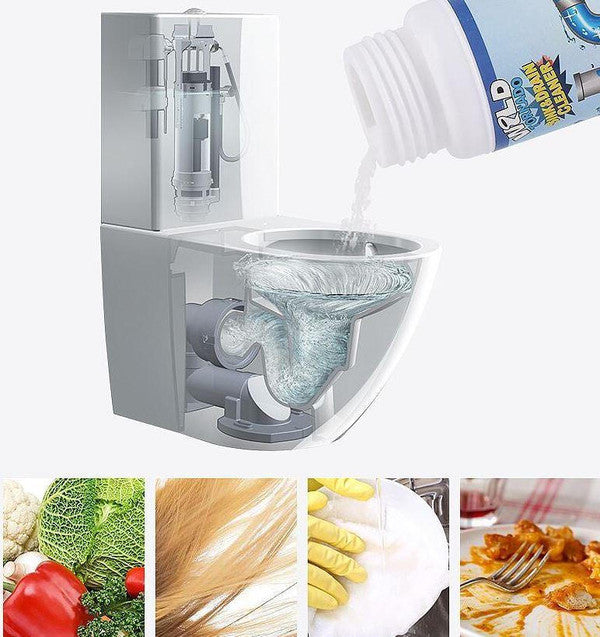 High Density Drain Opener with pH Modifying Formula and Septic Safe Solution