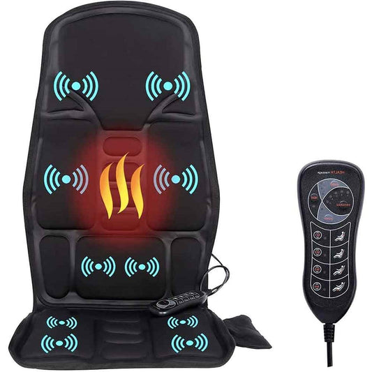 Mygametables Massage Chair Pad With Heated Back and Neck Cushion for Car and Home