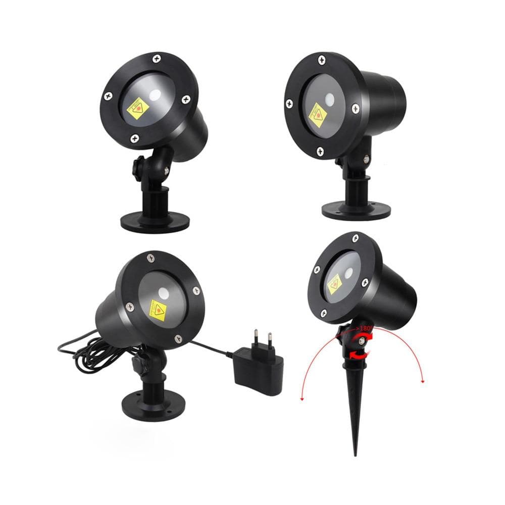 Laser Light Projector with Red and Green Dots, Remote Control, Outdoor Stake Mount