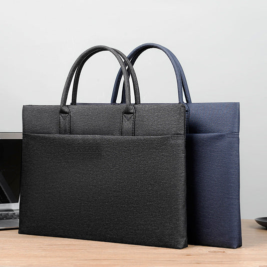 Document Tote Bag with Dual Handles and Structured Compartment