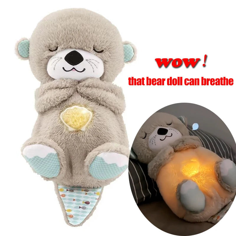 Soothing Teddy Bear with Breathing Motion and Sound Machine, Soft Glow Lighting