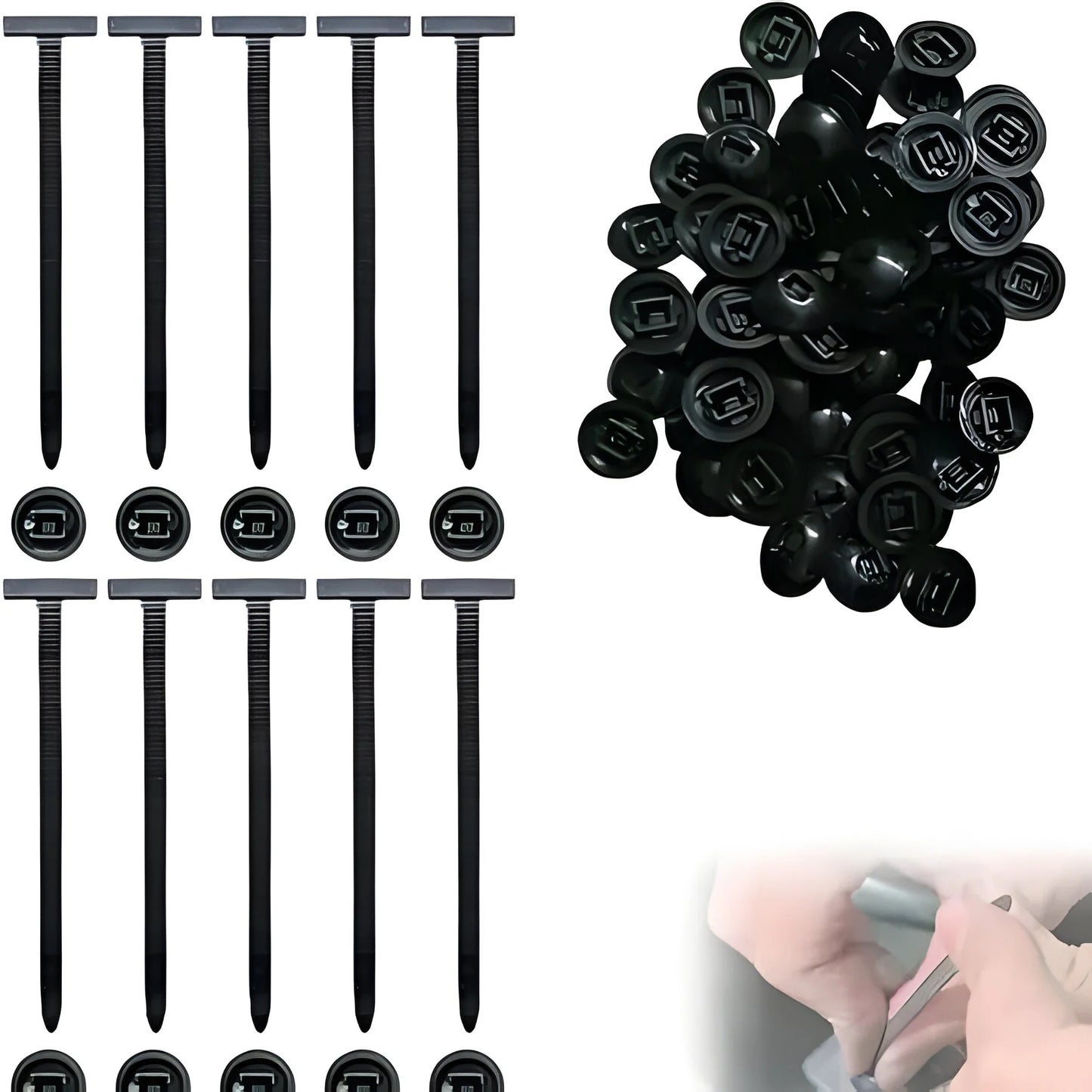 Premium Nylon Cable Ties 50 Pack Heavy Duty Self Locking Universal Zip Ties