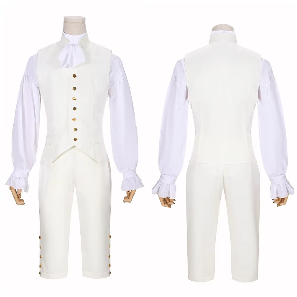 Victorian Inspired Cosplay Uniform Set with Rock Accents for Theater and Parties