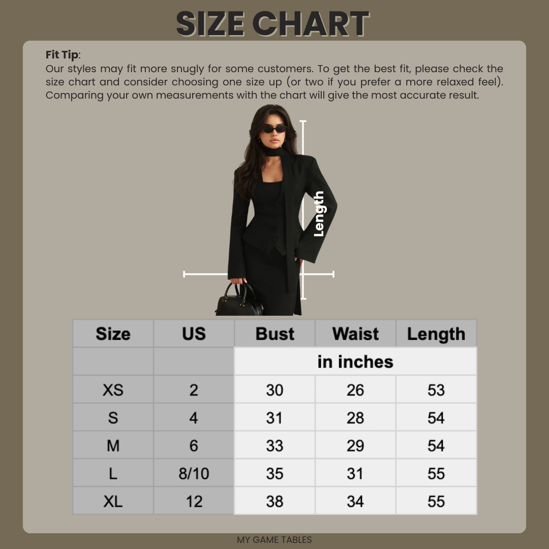 Women's Long Sleeve Blazer with Attached Scarf and Tailored Fit, Single-Breasted