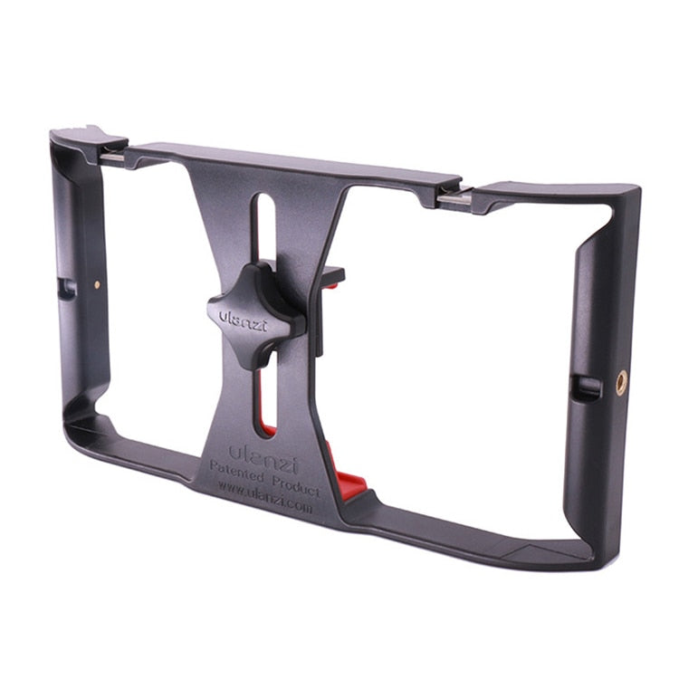 Mobile Phone Video Cage with Three Cold Shoe Mounts and Ergonomic Handle