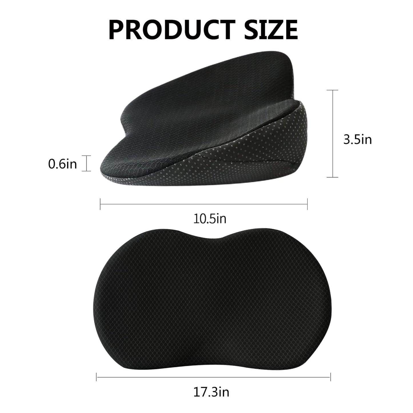 Car Seat Cushion with Memory Foam and 3.5-Inch Height Boost, Removable Breathable Cover