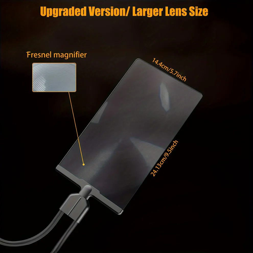 Flexible Neck Magnifier with Adjustable Clamp and Large 3.93 in Lens, 2-3x Optical