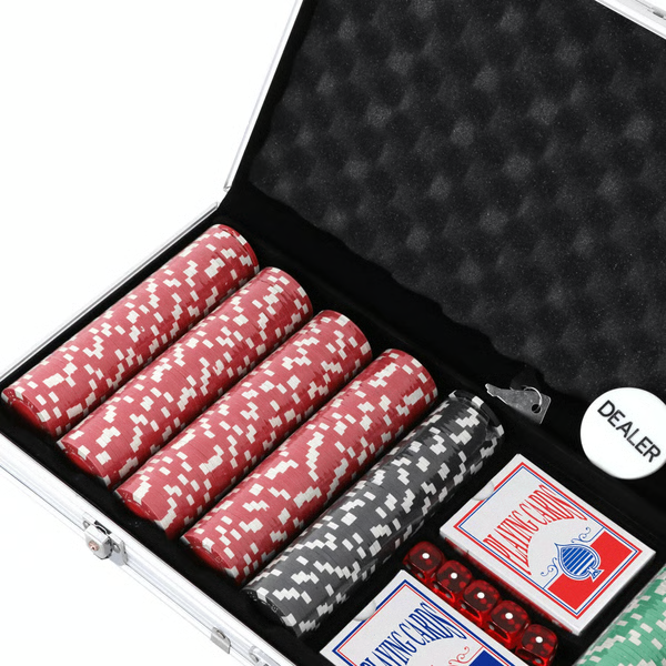 500 Piece Poker Chips Set with Case for Texas Holdem and Casino Style Games