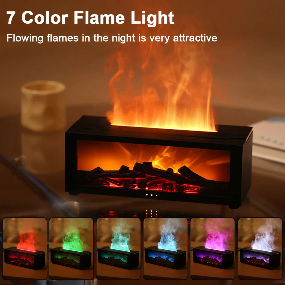 Humidifier and Air Purifier with Aromatherapy Pad, Flame-Effect RGB Light, 43.9 oz Tank