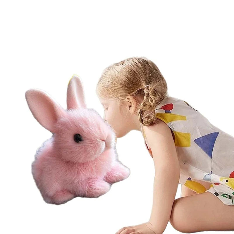 Interactive Bunny Rabbit with Touch Activation and Voice Response, Hopping and Ear Wiggling
