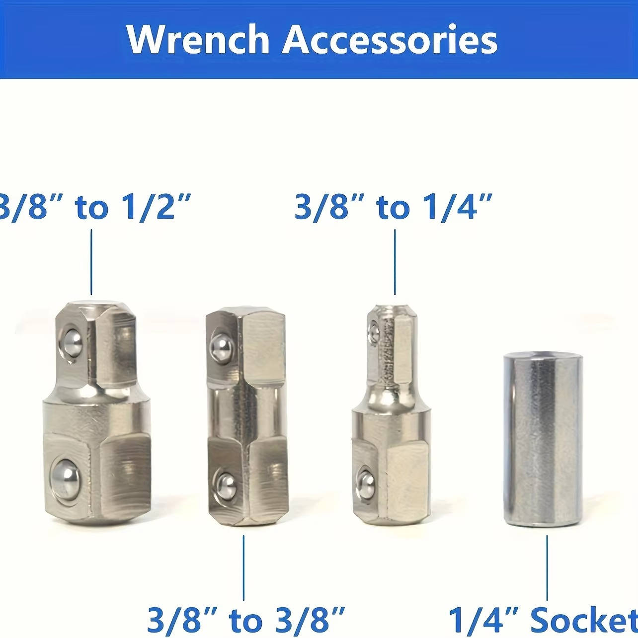 Long Reach Chain Drive Socket Extension with Three Adapters, 53ft-lb Capacity