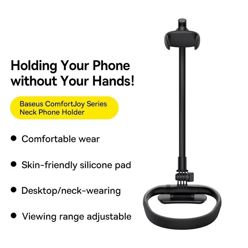 Flexible Phone Holder with Aluminum Core and 360 Rotation for Neck and Desk Use