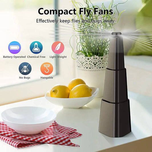Fly Fans for Table 4 Pack, Portable Food Fly Repellent Fans for Outdoor Indoor Picnic Party Restaurant