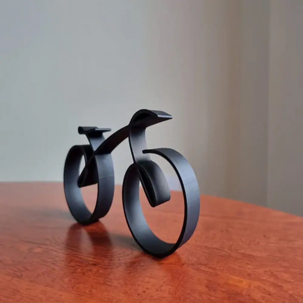 Minimalistic Bicycle Sculpture Wire Framed Black