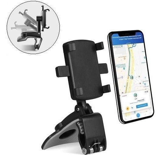 Car Phone Mount with 360° Rotation and One-Touch Release, Tilt, Multi-Position Mount