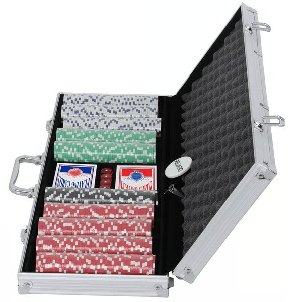 500 Piece Poker Chips Set with Case for Texas Holdem and Casino Style Games