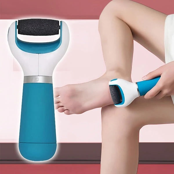 Rechargeable Foot File with Rotating Abrasive Head and Detachable Design