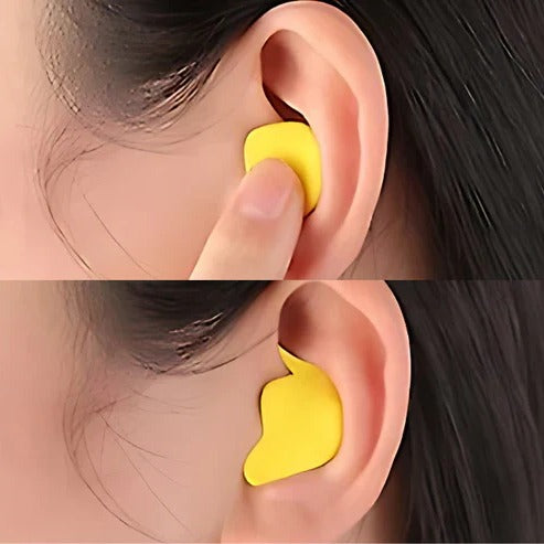 Silicone Ear Plugs with Hypoallergenic Seal and Washable Reusable Design