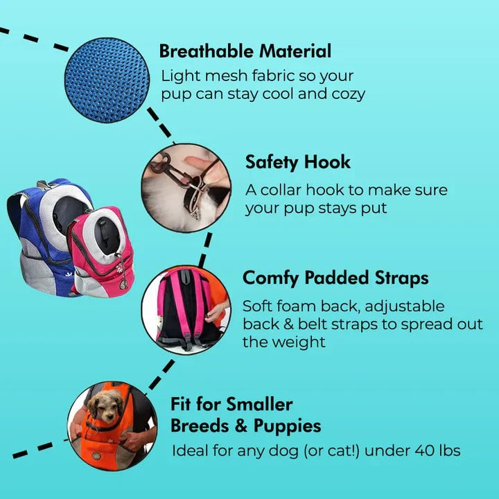 Pet Carrier Backpack for Hands-Free Transport