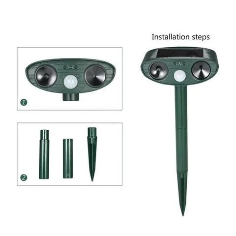 Solar-Powered Ultrasonic Deer Repelling Device for Outdoor Area Protection