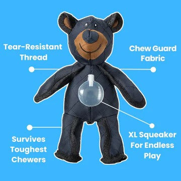 Indestructible Interactive Bear Toy for Heavy Chewers