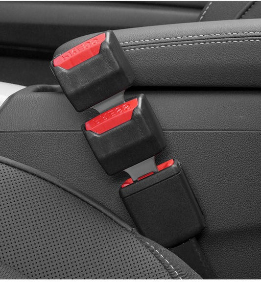 Two-Piece Seat Belt Clip Extender for Vehicle Use