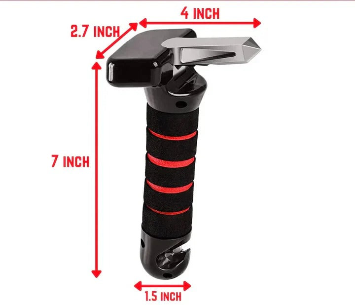 Car Door Assist Handle with Window Breaker and Seatbelt Cutter, 330lb Capacity