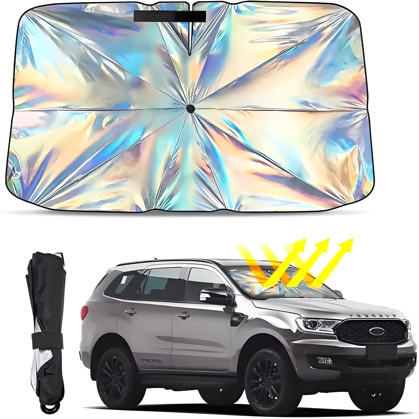UV Blocking Car Sunshade Umbrella Foldable for Interior Cooling and Pr