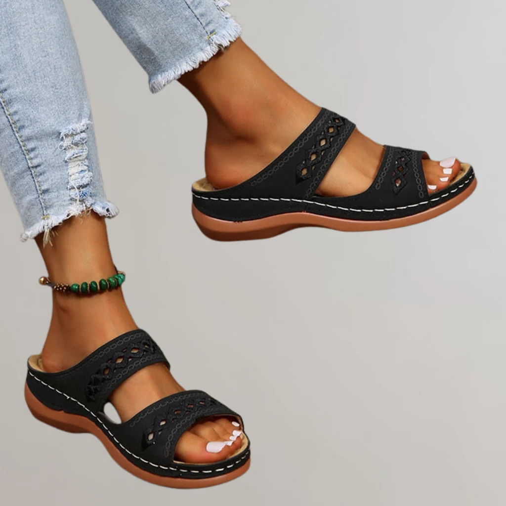 Women's Platform Sandals with Arch Support and Adjustable Straps for Summer