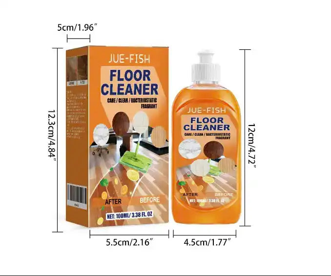 Floor Cleaner with Plant-Based Formula and Lemon Scent, Multi-Surface Concentrate 3.38 oz