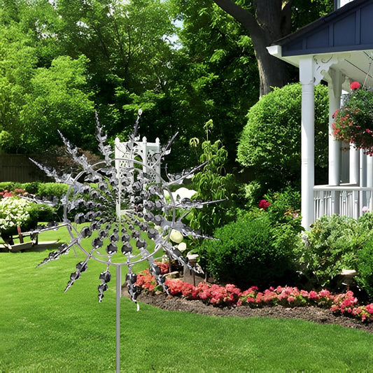Anti-Rust Outdoor Kinetic Metal Windmill Spinner for Garden Decoration